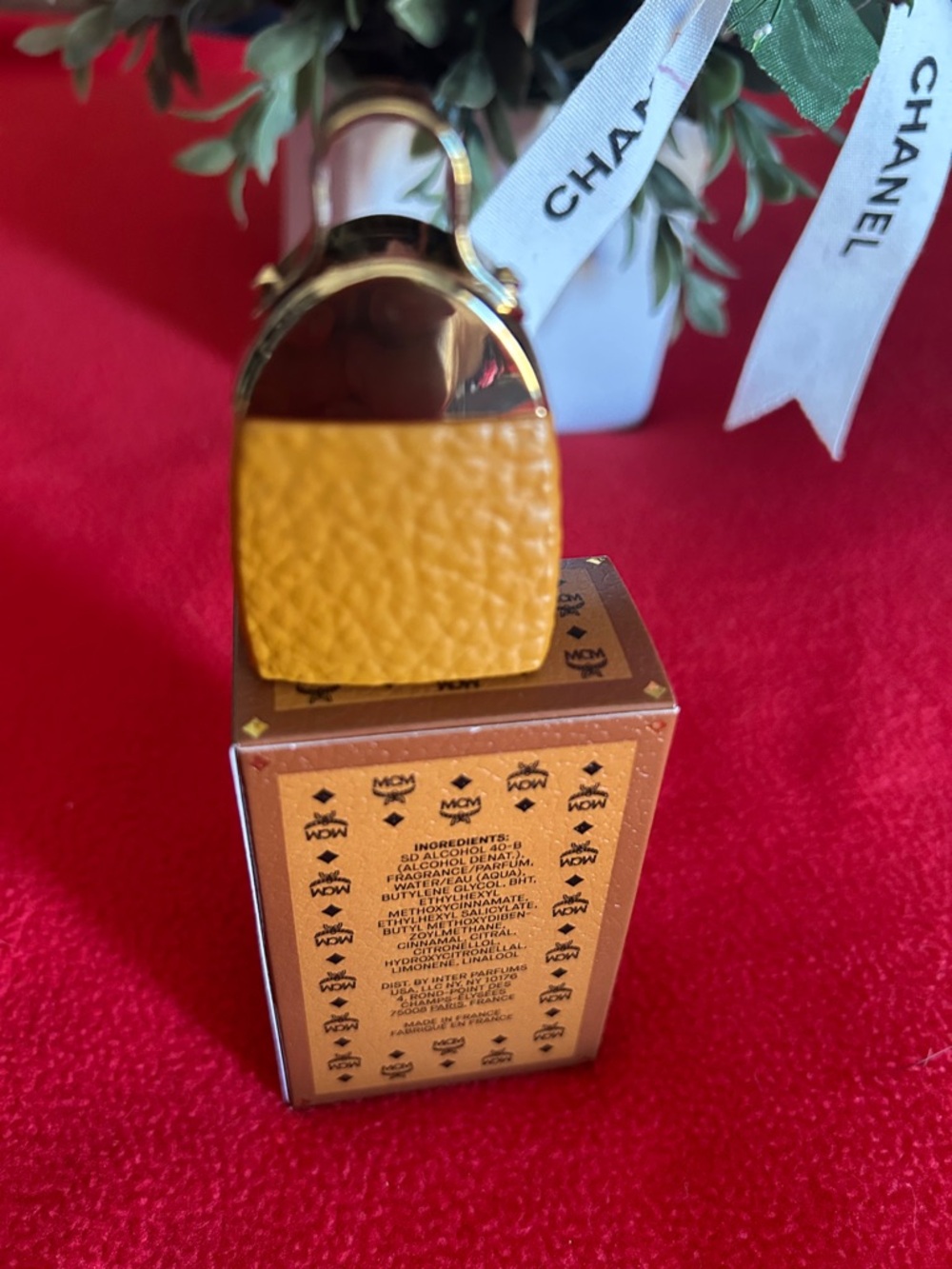 MCM Gold and Yellow Mini Eau de Parfum with Leather Keychain Bottle - Picture 12 of 12